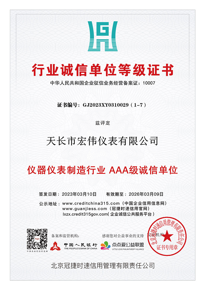 行業(yè)誠信單位等級